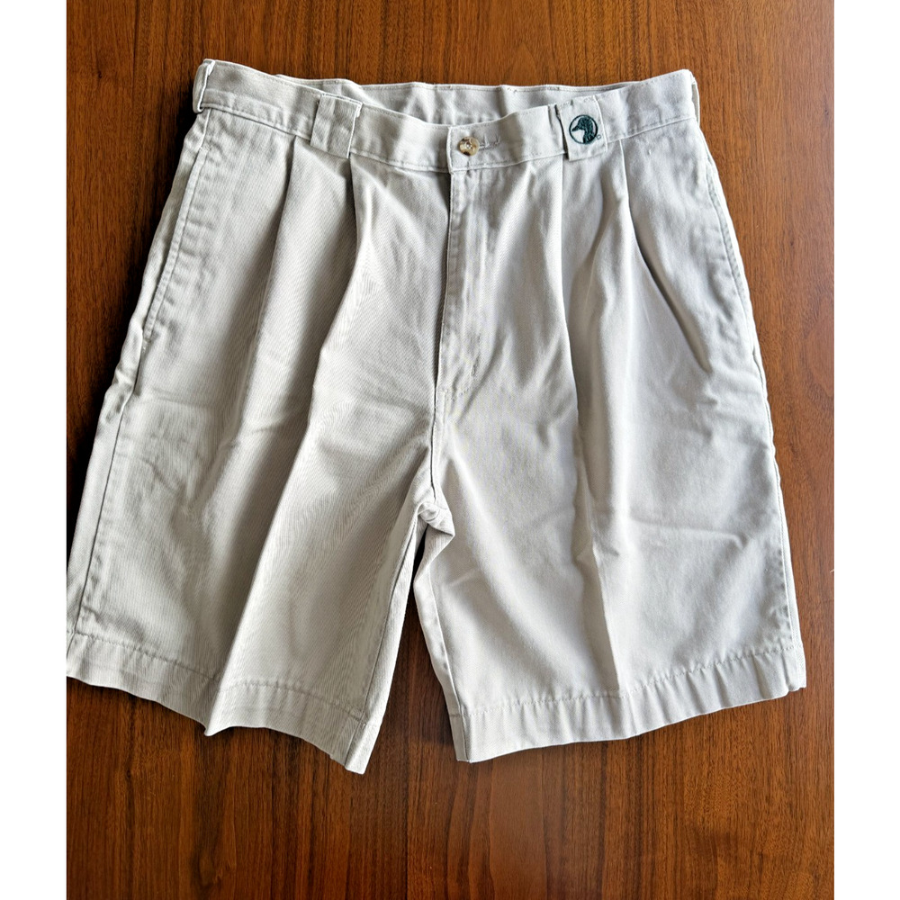 Vintage Duck Head Men's Pleated Khaki Chino Shorts - Size 32